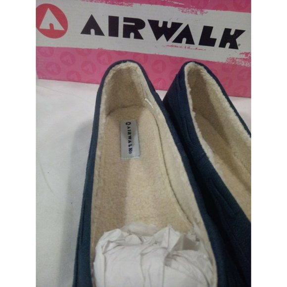 Women's Flake Airwalk Suede Flats Size 10 Navy Blu - Picture 5 of 7